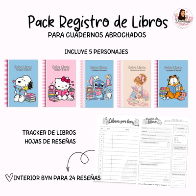 PACK REGISTRO DE LECTURAS TAPAS + INTERIOR 