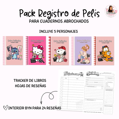 PACK REGISTRO DE PELÍCULAS TAPAS + INTERIOR 