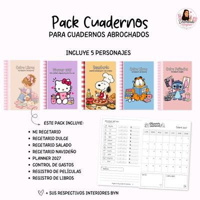 PACK CUADERNOS COMPLETO TAPAS + INTERIOR 