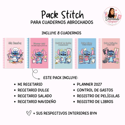 PACK CUADERNOS STITCH TAPAS + INTERIOR 