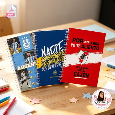 TAPAS CUADERNOS A5 FUTBOL