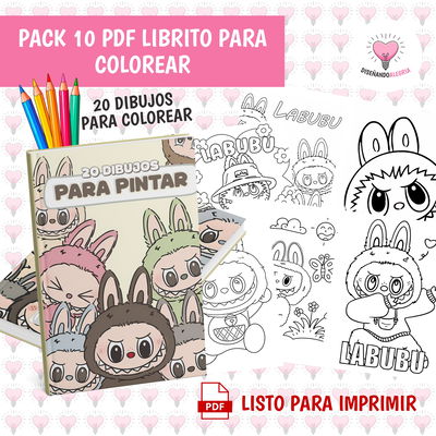 PACK X 10 PDF LIBRO PARA COLOREAR