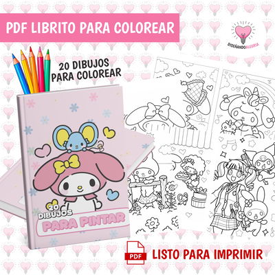 PDF LIBRO PARA COLOREAR MY MELODY