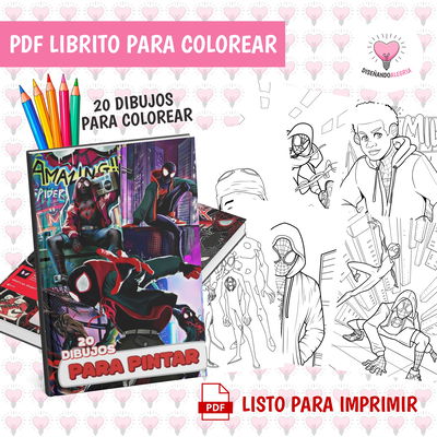 PDF LIBRO PARA COLOREAR SPIDER-MAN (MILES MORALES)