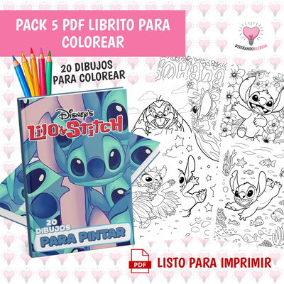 PACK X 5 PDF LIBRO PARA COLOREAR