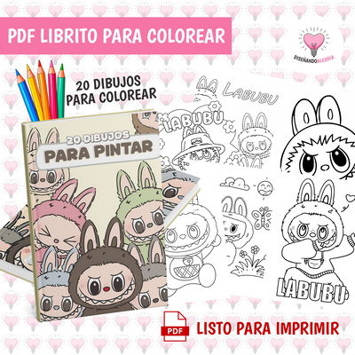 PDF LIBRO PARA COLOREAR LABUBU