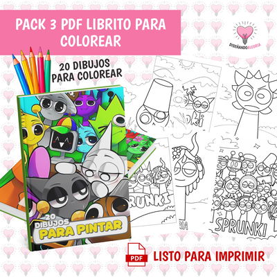 PACK X 3 PDF LIBRO PARA COLOREAR