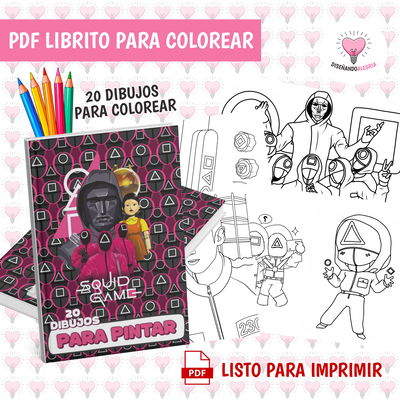 PDF LIBRO PARA COLOREAR EL JUEGO DEL CALAMAR