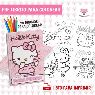 PDF LIBRO PARA COLOREAR HELLO KITTY
