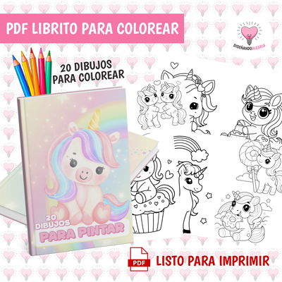 PDF LIBRO PARA COLOREAR UNICORNIO