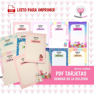 TARJETAS SEMANA DE LA DULZURA
