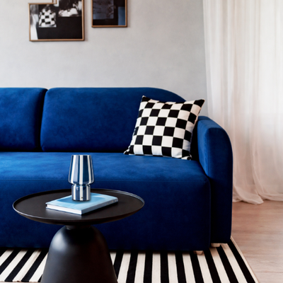 Lámpara LED Inalámbrica Rayas Azul y Blanco