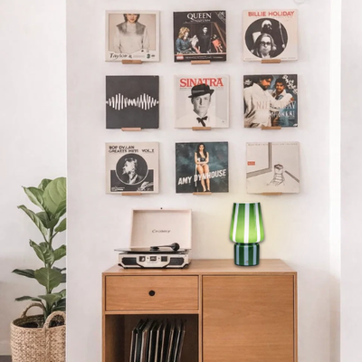 Lámpara LED Inalámbrica Rayas Verde y Celeste