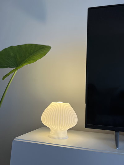 Lámpara Fungi Impresión 3D Blanco