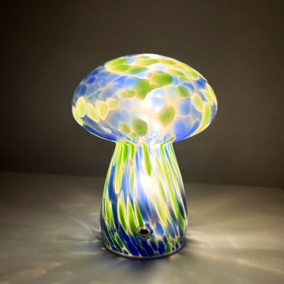Lampara Inalámbrica Baby Fungi Azul y Verde