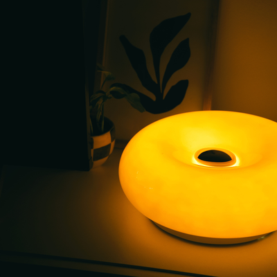 Lámpara Inalámbrica Dona de Pared Touch Naranja 
