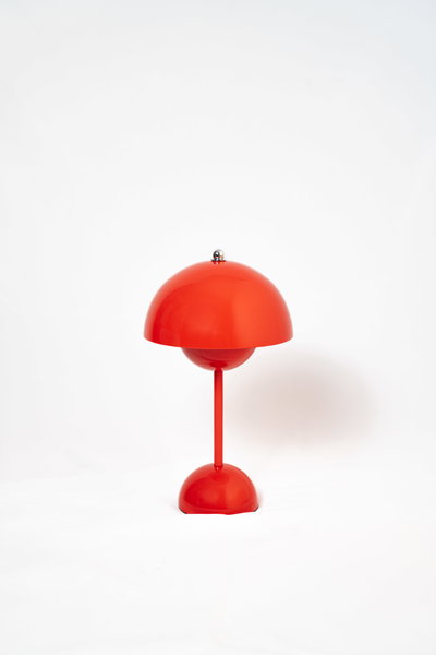 Lámpara Flowerpot LED Inalámbrica de Hierro Semicircular Doble Rojo