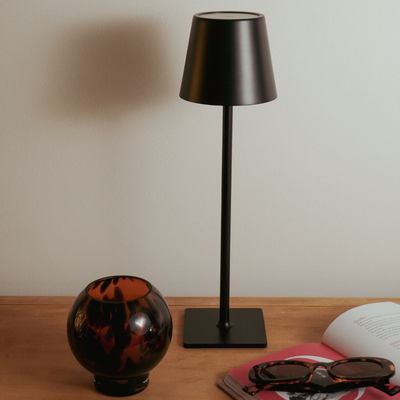 Velador Led Tresa Inalámbrico Usb Recargable Negro