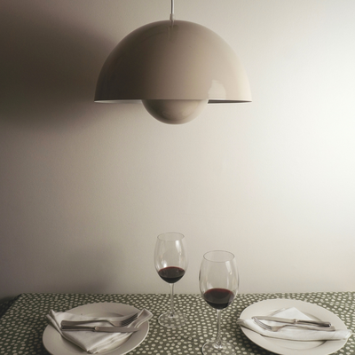 Lampara Colgante Hierro Flowerpot Beige