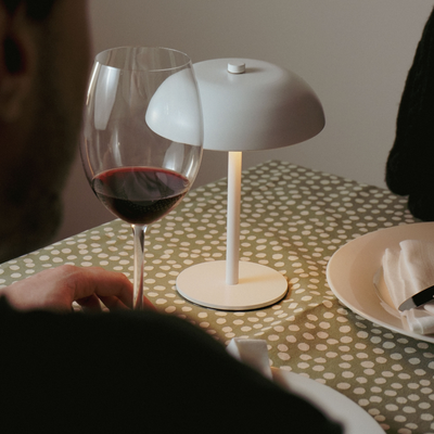 Lampara Velador Inalámbrica Glimmering Blanco Tipo C 