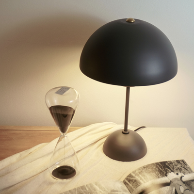 Velador Flowerpot Gris Hierro Luz Mesa