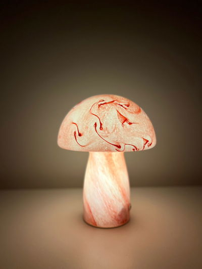Lampara Inalambrica Fungi Blanco y Rosa
