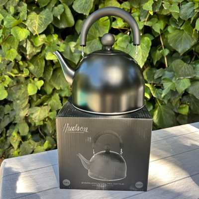 Pava Total Black 1.5lts Pico Matero Color Negro Hudson