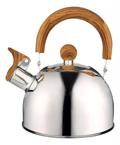Pava Silvadora Acero 1,5Lts mango color simil madera