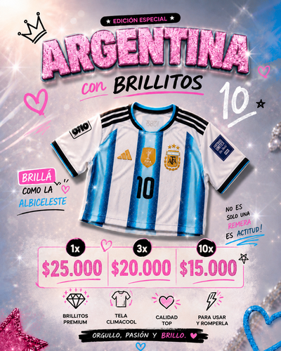 Puperas de argentina con brillos