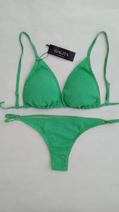 BIKINI ALANA TEXTURADA VERDE