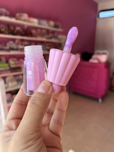 Gloss con destellos tornasolados 