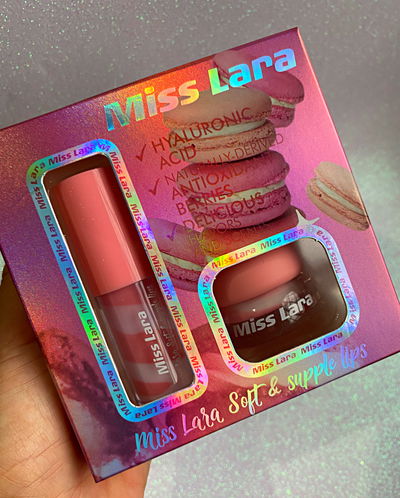 Set “Macarron” Miss Lara Lip Gloss mas bálsamo 