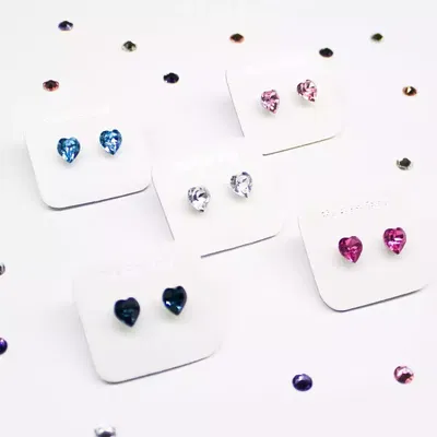 AROS PLATA 925 6MM CORAZON-LUA SWAROSKI ELEMENTS