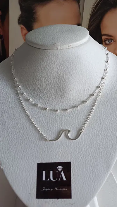 COLLAR DOBLE PLATA 925-LUA SILVER COLLECTION