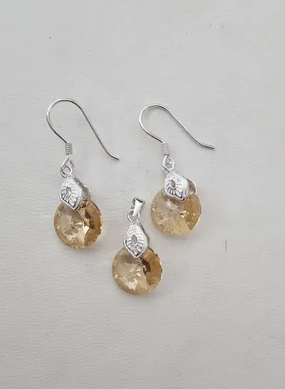 SET PLATA 925 DIJE Y AROS - LUA SWAROVSKI ELEMENTS