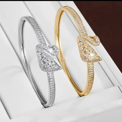 Pulsera Esclava Cisne con Zircones Swaroski