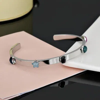 Esclava Tous – Rodio y Oro Rose 18K con Piedras Ónix, Amatista y Zircones