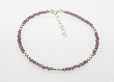 Pulsera Plata 925 con Cristales – Regulable con Extensión