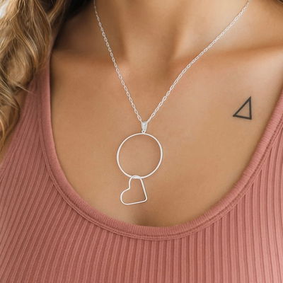 Collar Plata 925 con Dijes Geométricos