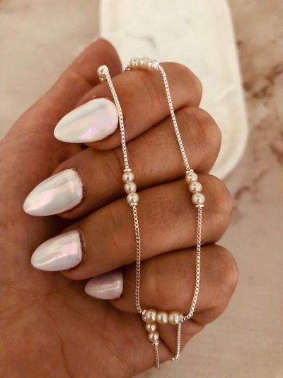 Collar Plata 925 con Perlas de Río