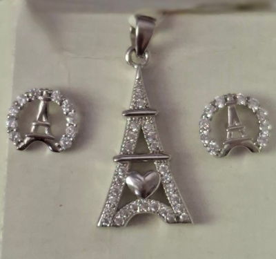 SET Dije y Aros Plata 925 y Micropavee