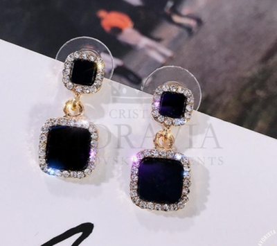 AROS DORADOS CON CRISTALES