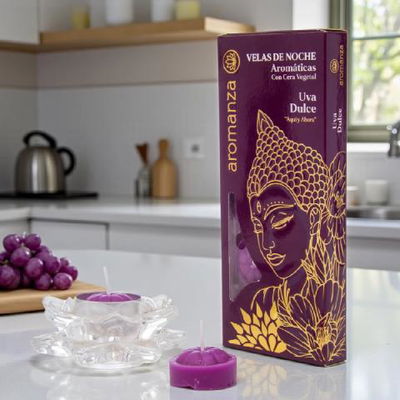 Velas de Noche Aromáticas de Cera Vegetal (Pack x10)