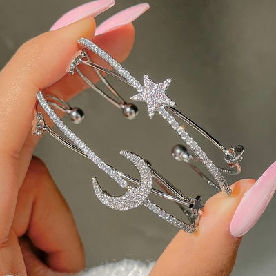 Brazalete Rodinado con Luna y Estrella