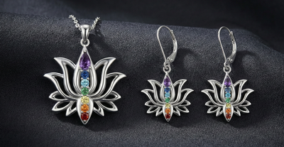 Collar y Aros Armonía Mandala 7 Chakras