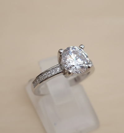 Anillo Plata 925 Zircón Sin Fin