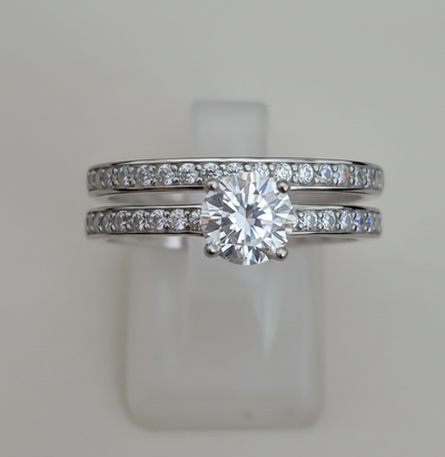 Anillo Compromiso Plata 925 con Zircón