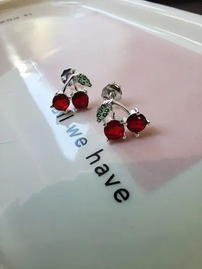 AROS PASANTES PLATA 925 CEREZAS 