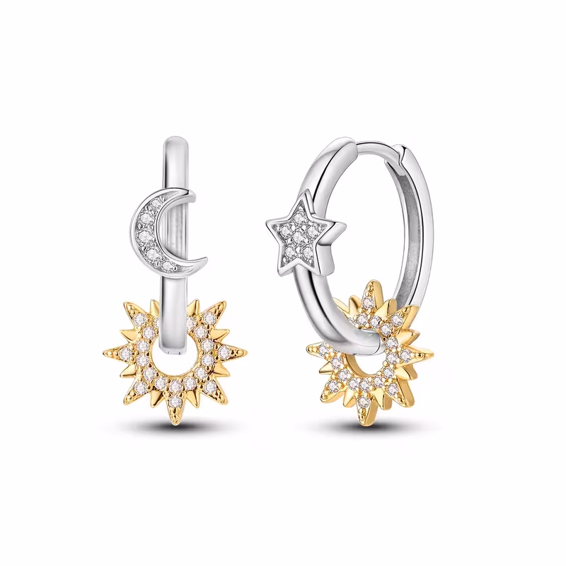 AROS RODINADOS SOL LUNA ZIRCON