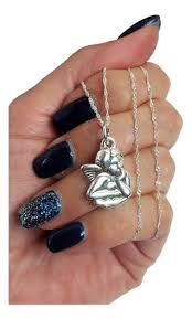 DIJE PLATA INFLADA ANGEL DE LA GUARDA